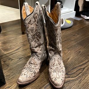 Tan and Copper Corral Cowboy Boots size 8